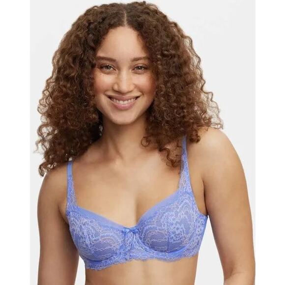 Skarlett Blue Size 32B Minx Lace Unlined Balconette Underwire Bra NWT - Picture 2 of 8
